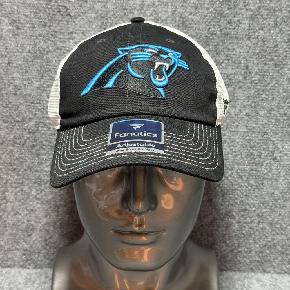 Carolina Panthers Hat Cap SnapBack Black Blue Fanatics NFL Football New OSFA